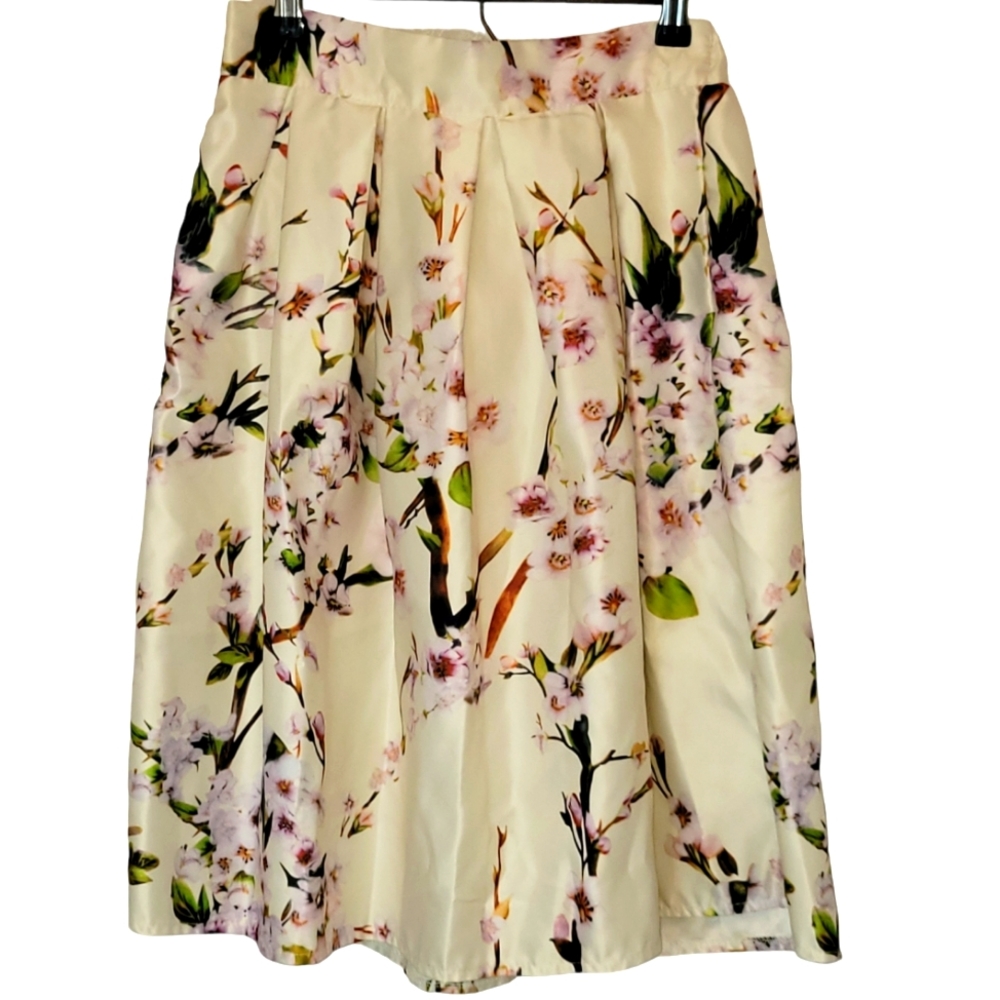 Women's Choies Floral Print Midi Skirt Size Small